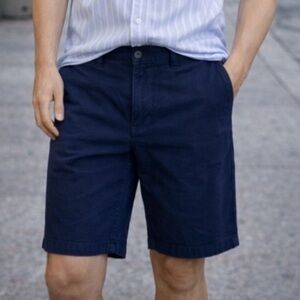 Ralph Lauren Navy Flat Front Shorts | Classic Preppy Chino Shorts 34